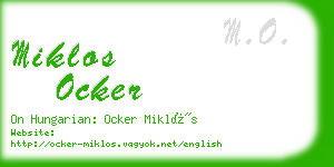 miklos ocker business card